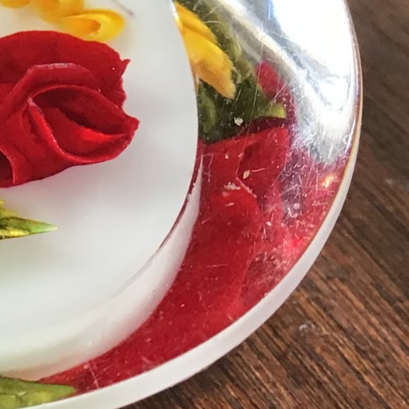 Large Flower Bouquet Reverse Carved Brooch Pin Vintage - Picture 14 of 14